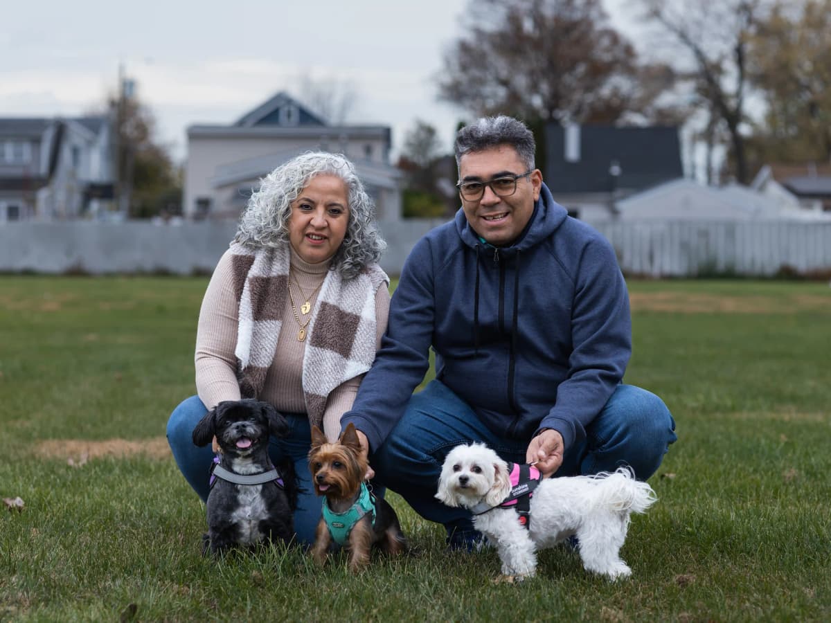 Luis Francisco Perez and Patricia Pamplona, Co-Founders of Prinmaxx with their pets